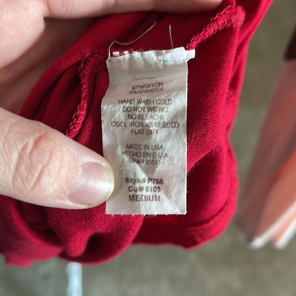 Red Button Long Sleeve - Picture 4 of 4